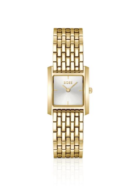 GOLD-TONE WATCH WITH SQUARE CASE
