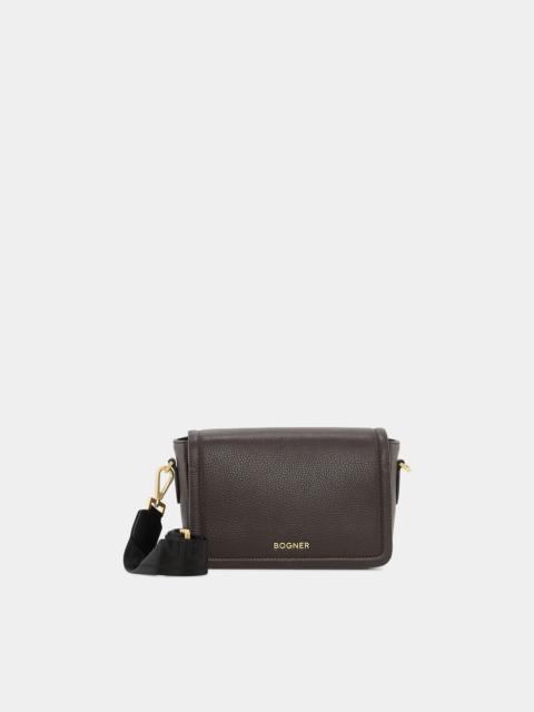 Wallis Bar shoulder bag in Dark brown