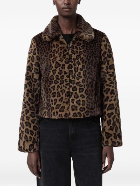 Saye leopard-print collared jacket