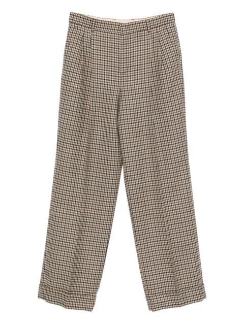 houndstooth pleat trousers