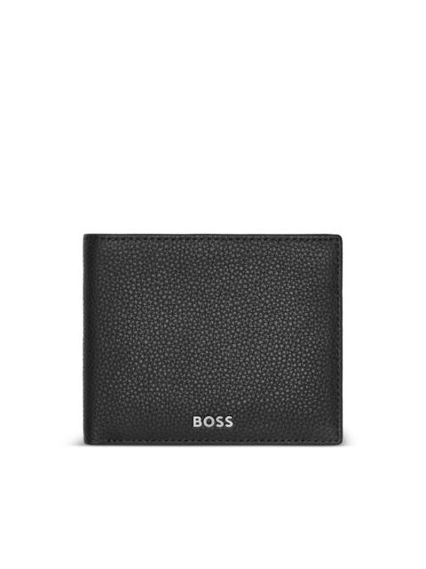 logo-print leather wallet