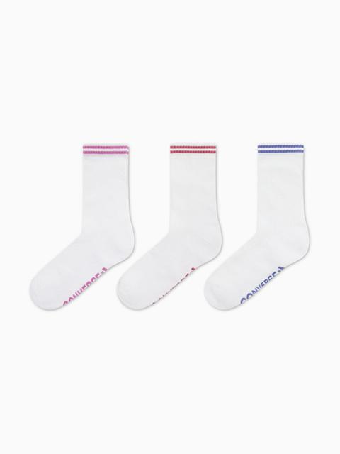 3-Pack Varsity Stripe Mesh Half-Crew Socks