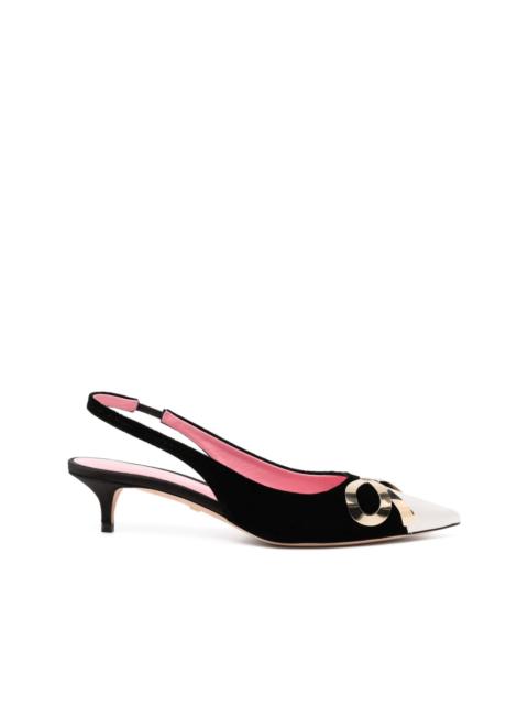 40mm bow-embellished pumps