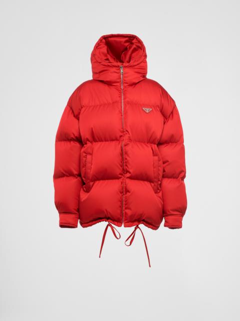Re-Nylon hooded down jacket