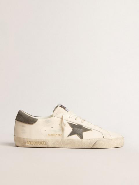Super-Star in nappa with gray suede star and heel tab