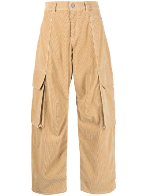 corduroy cotton cargo trousers