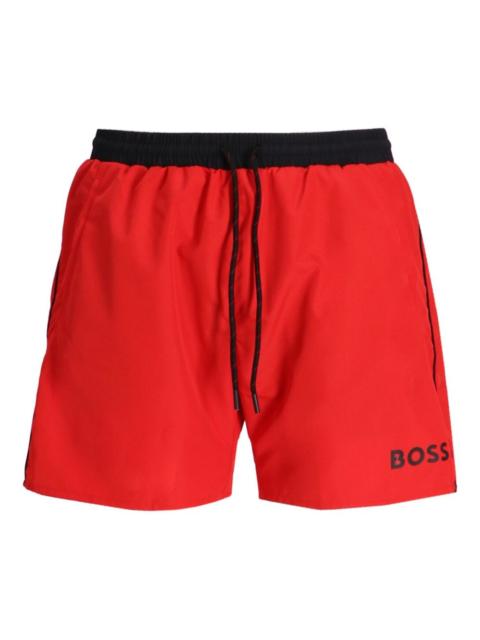 drawstring swim shorts