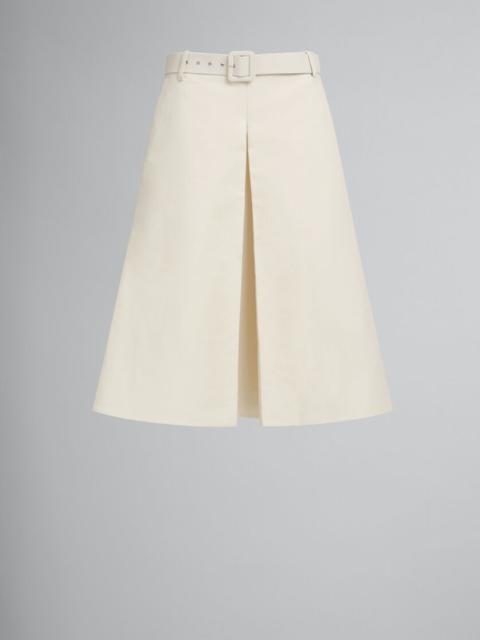 BLACK COTTON A-LINE SKIRT WITH MARNI SYMBOL