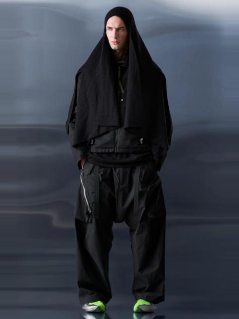 CA1-AK Baby Llama Hood Scarf Black