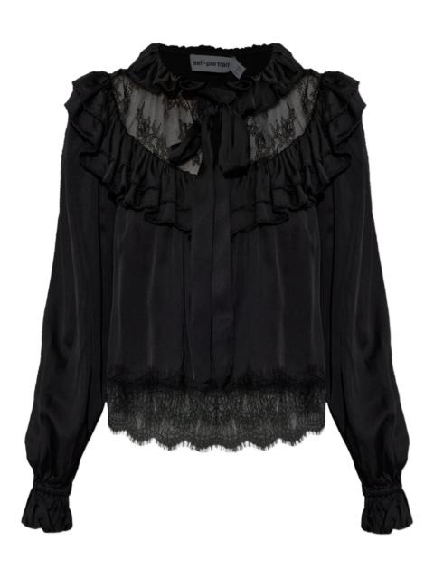 lace ruffled blouse