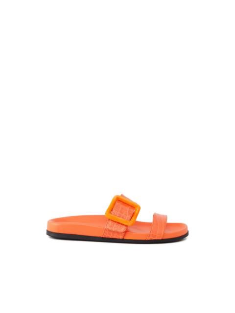 buckle animal-effect sandals