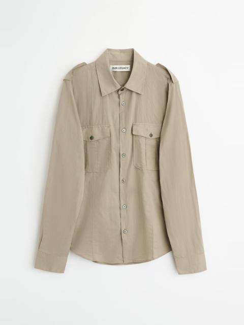 Lean Shirt Faint Check Cotton Gauze