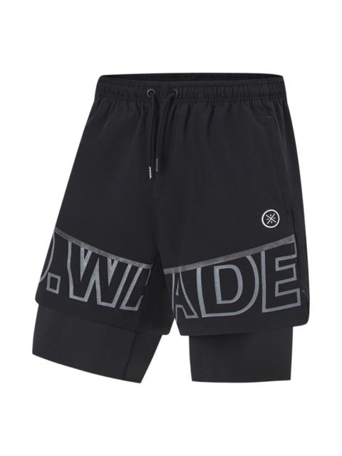Li-Ning Way Of Wade Graphic 2-in-1 Shorts 'Black' AKST539-1