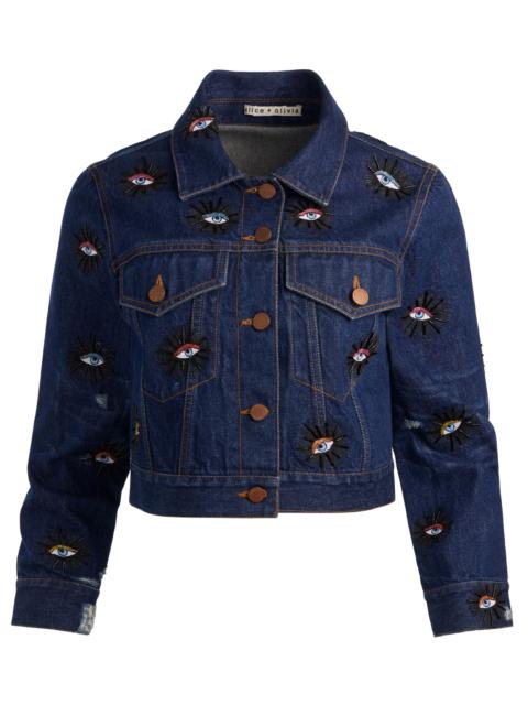 CHLOE EMBELLISHED DENIM JACKET