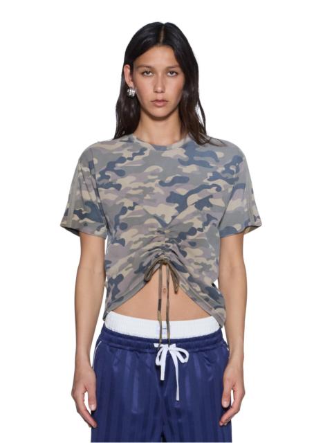 RUCHED EVERYDAY SS TEE CAMO