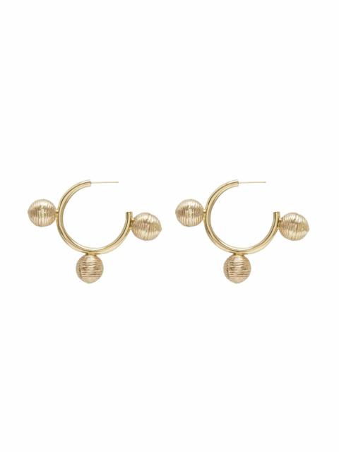 Le Jardin Spiral Ball Hoop Earrings