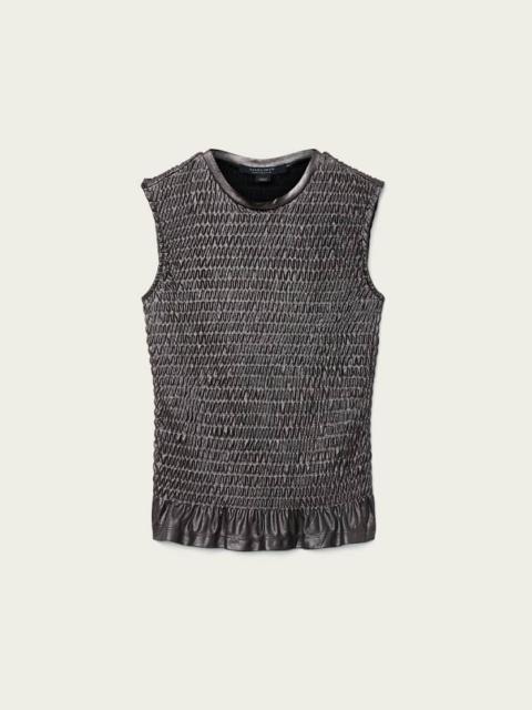 ODE SMOCKED METALLIC TANK