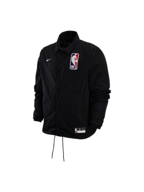 Nike Nike NBA Logo Back Letters Zipped Jacket 'NBA Black' DR2331-010 ...