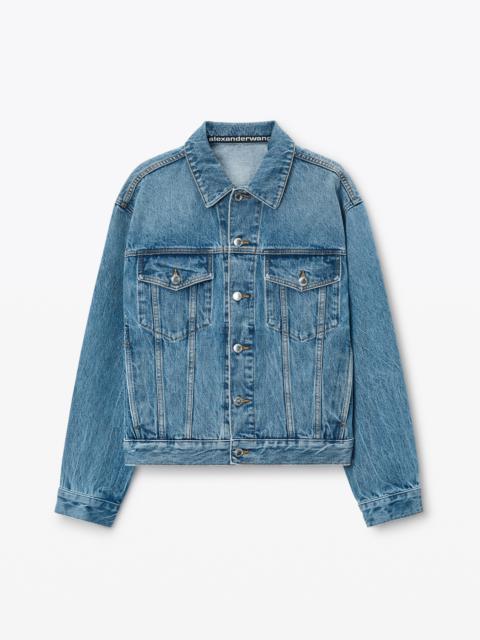 Oversize Trucker Jacket in Cotton Denim