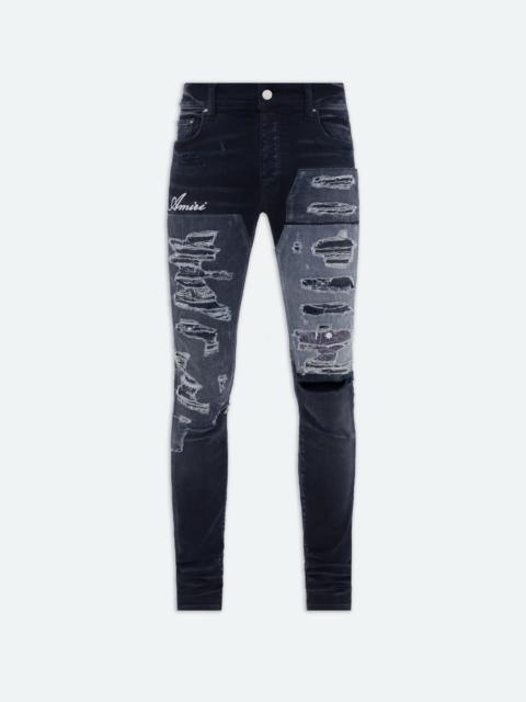 Jean Menuisier AMIRI Taille 32 - Noir, Coupe Wide-leg, Neuf Avec étiquettes, Style Décontracté Luxe