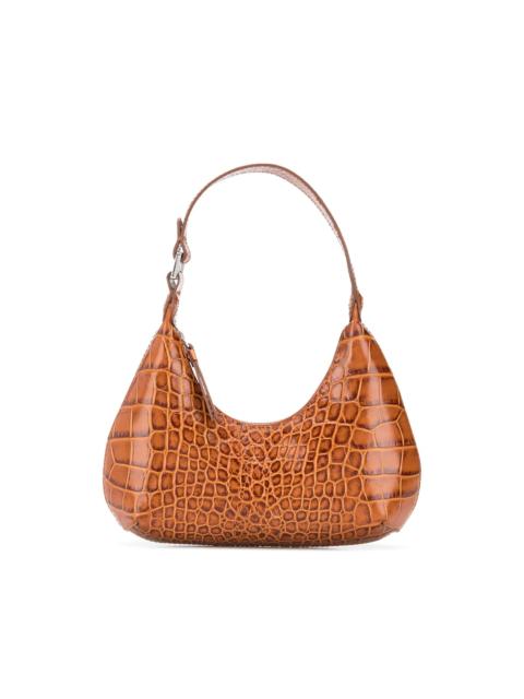 crocodile-effect shoulder bag