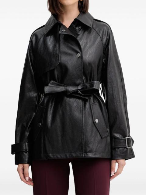 belted buttoned jacket