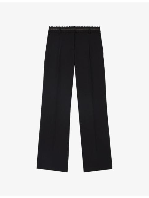Wide-Leg Woven Trousers