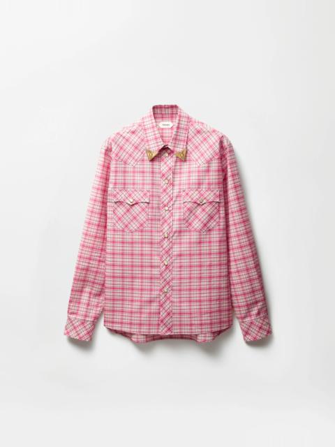 Checked Cotton-Poplin Slim Shirt