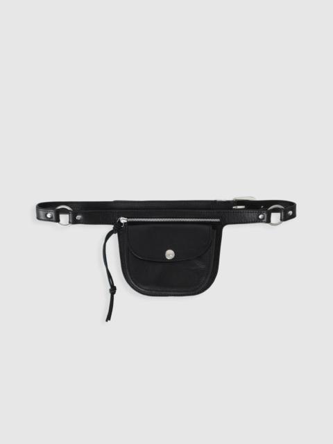 Purse Belt Malleable Black Bull Hide