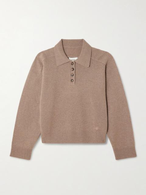 Homere Embroidered Cashmere Polo Sweater