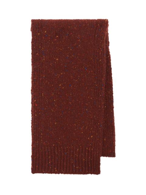 Fokestone Knit Scarf in Burnt Sienna Multi Speckled Aran Cashmere