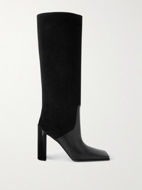 Leather And Nubuck Knee Boots