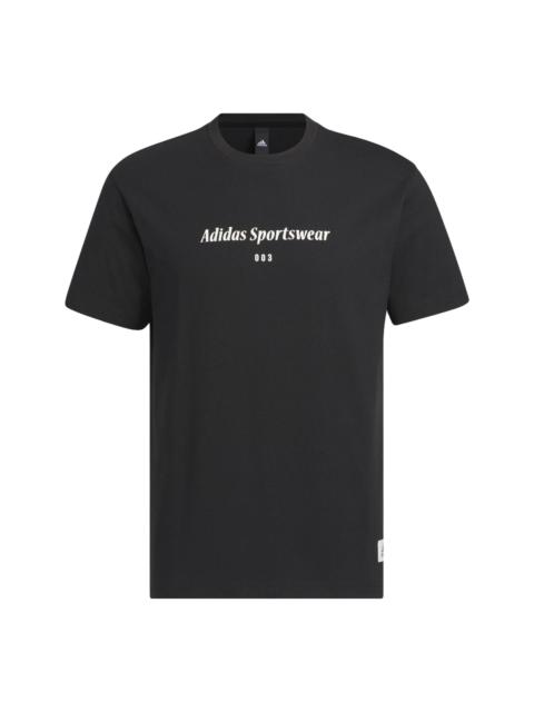 adidas Sportswear Lounge Graphic T-shirt 'Black' IP4991