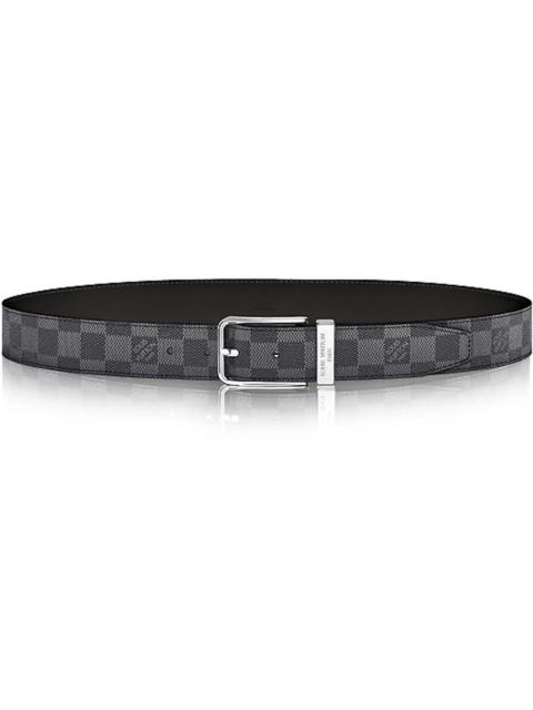 Louis Vuitton Pont Neuf Belt Damier Graphite 35 MM Black Grey