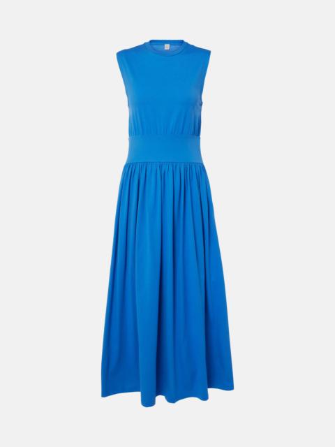 Cotton jersey midi dress
