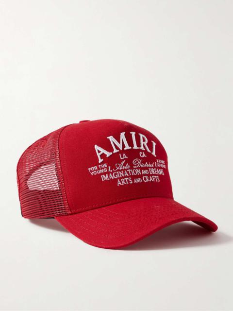 AMIRI Arts District Logo-Embroidered Cotton-Canvas and Mesh