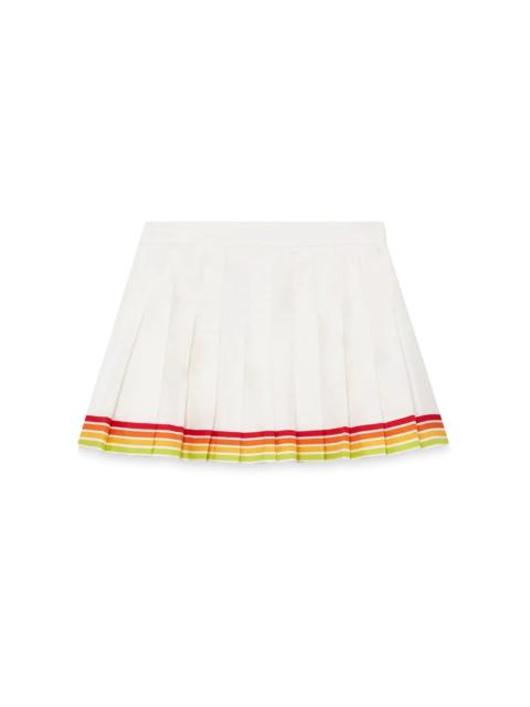 Orange Mascot Pleated Silk Twill Skirt | Casablanca Paris