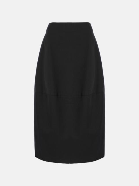 Skye cotton and wool midi skirt