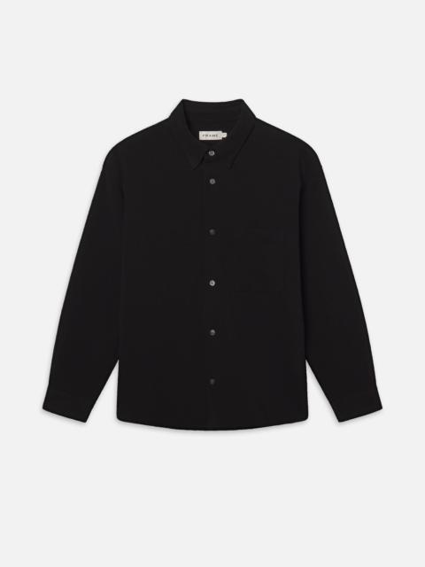 Waffle Textured Shirt in Black