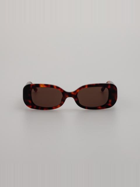 LOLA RECTANGULAR SUNGLASSES IN TORTOISESHELL