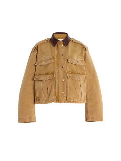 The Henderson Oversized Washed-Canvas Jacket khaki