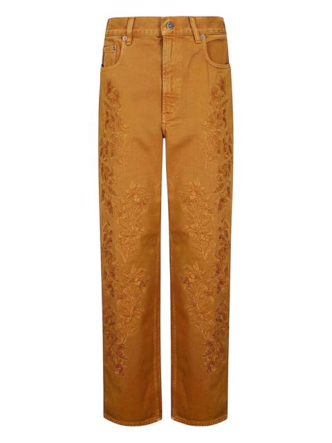 Kim floral-embroidered trousers
