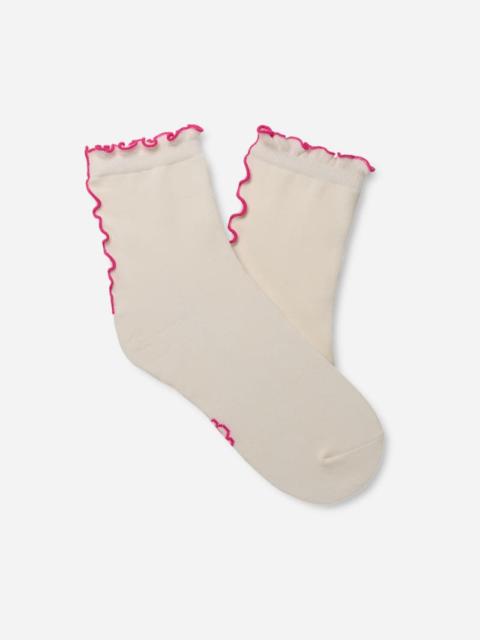 ® Women's Karsyn Lettuce Edge Quarter II Cotton in Nimbus/Woodviolet