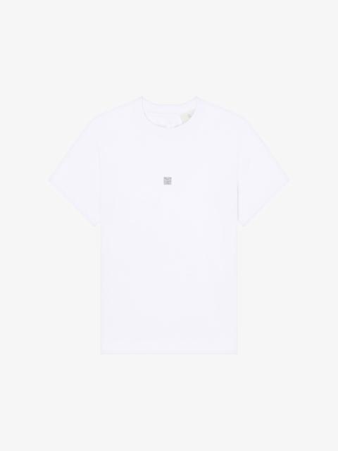 BOW T-SHIRT IN COTTON WITH 4G LIQUID DETAIL