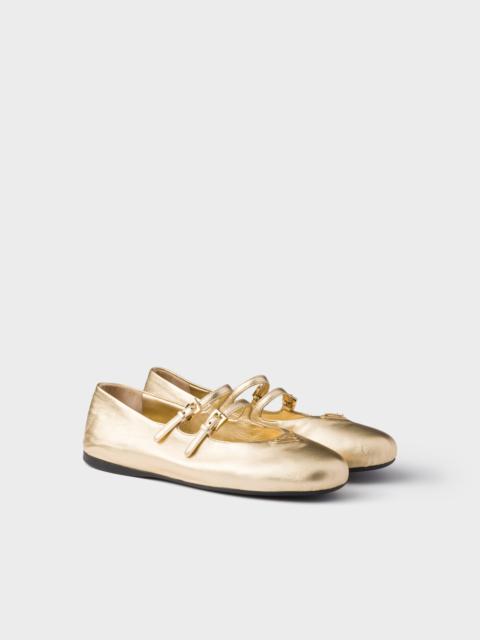 Mordoré nappa leather ballerinas