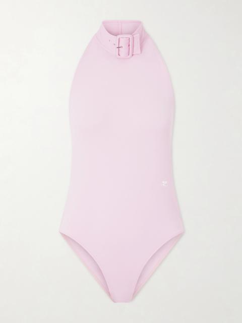 Buckled Jersey Mockneck Bodysuit