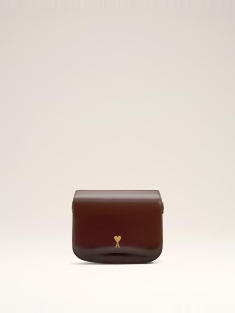 BURGUNDY GLAZED LEATHER PARIS PARIS BAG