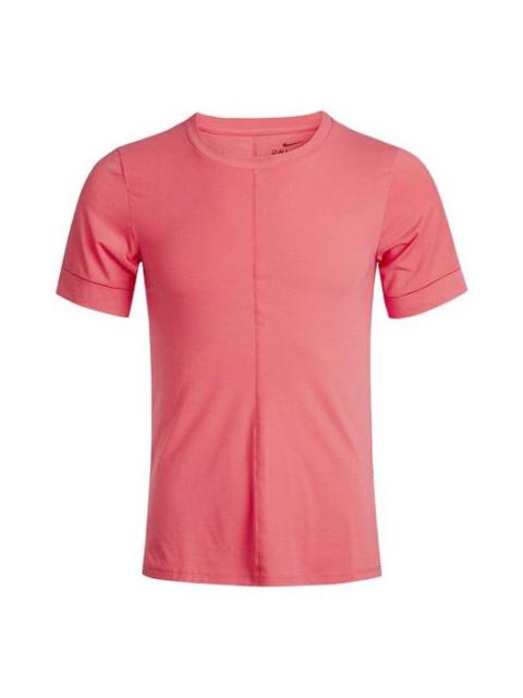 Nike Yoga Dri-FIT Sports Quick Dry Short Sleeve Red Light red BV4035-646