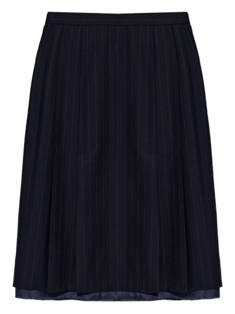 pinstripe-pattern midi skirt