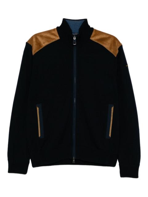 wool zipped cardigan